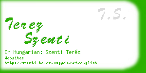 terez szenti business card