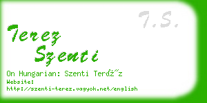 terez szenti business card